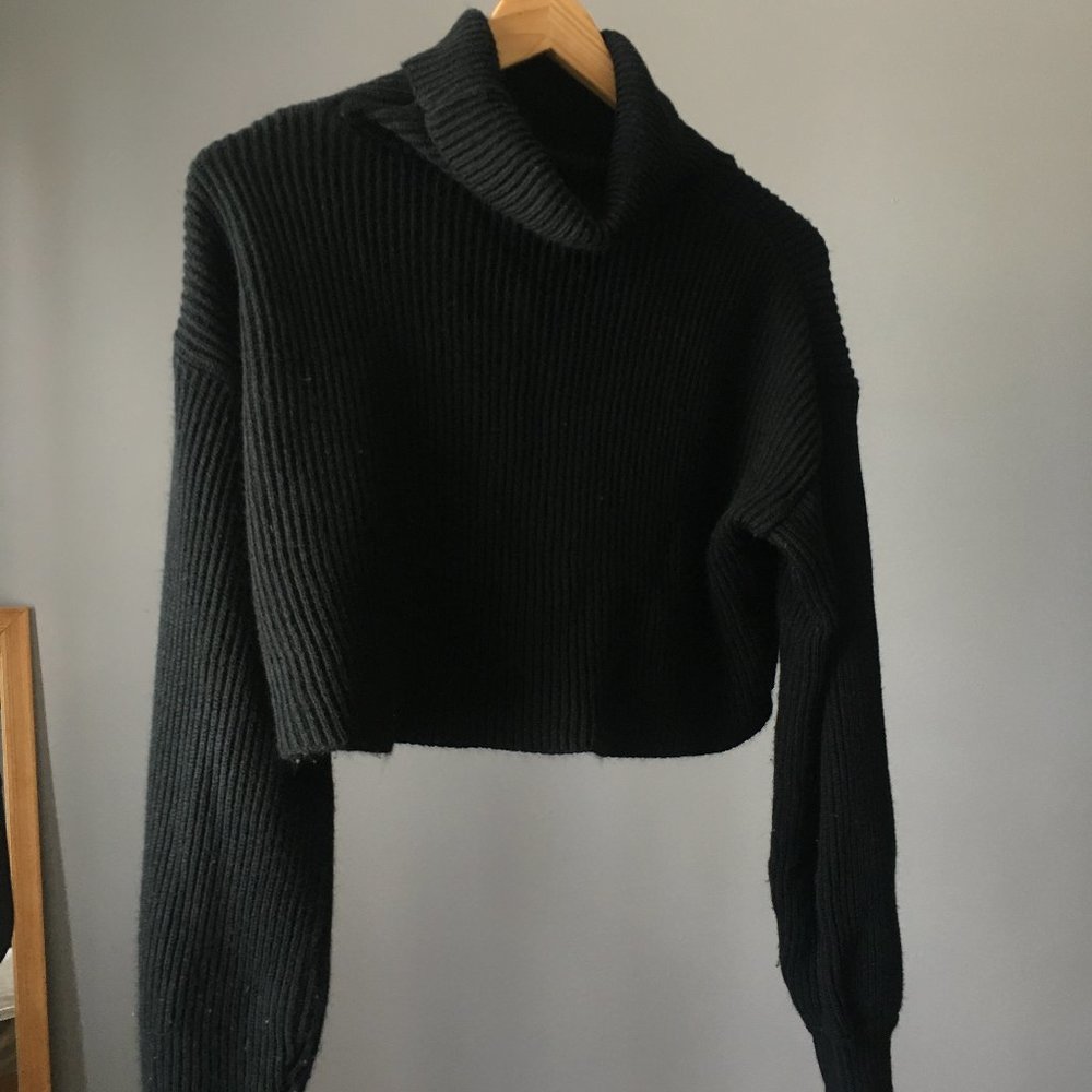 Missguided Cropped Knit Roll Turtleneck